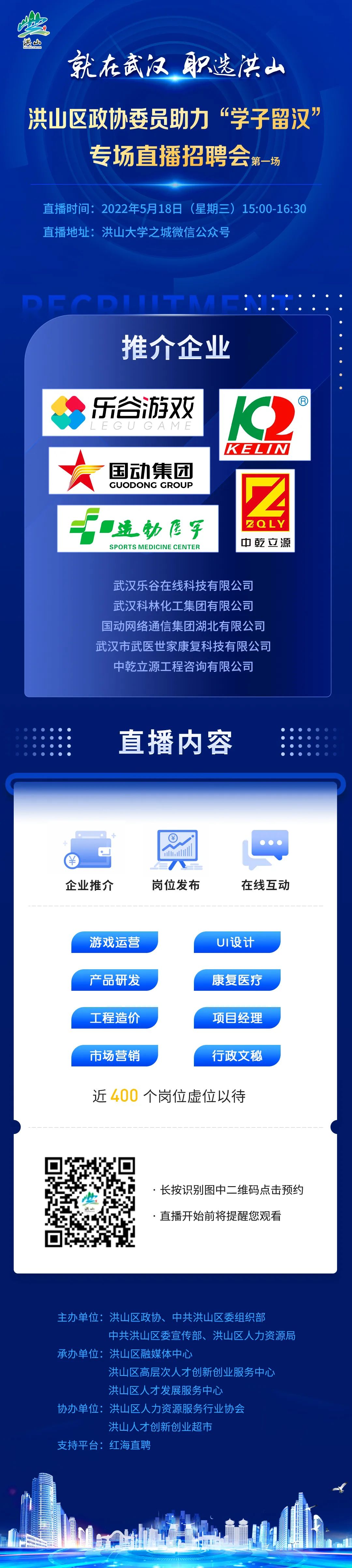 政協(xié)委員助力學(xué)子留漢，400個(gè)崗位虛位以待